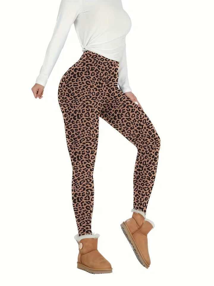 Linzay - Leggings a Vita Alta Con Fodera in Pile Termico
