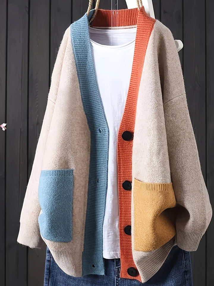 Peggy - Cardigan Casual Colorato Con Maniche Lunghe