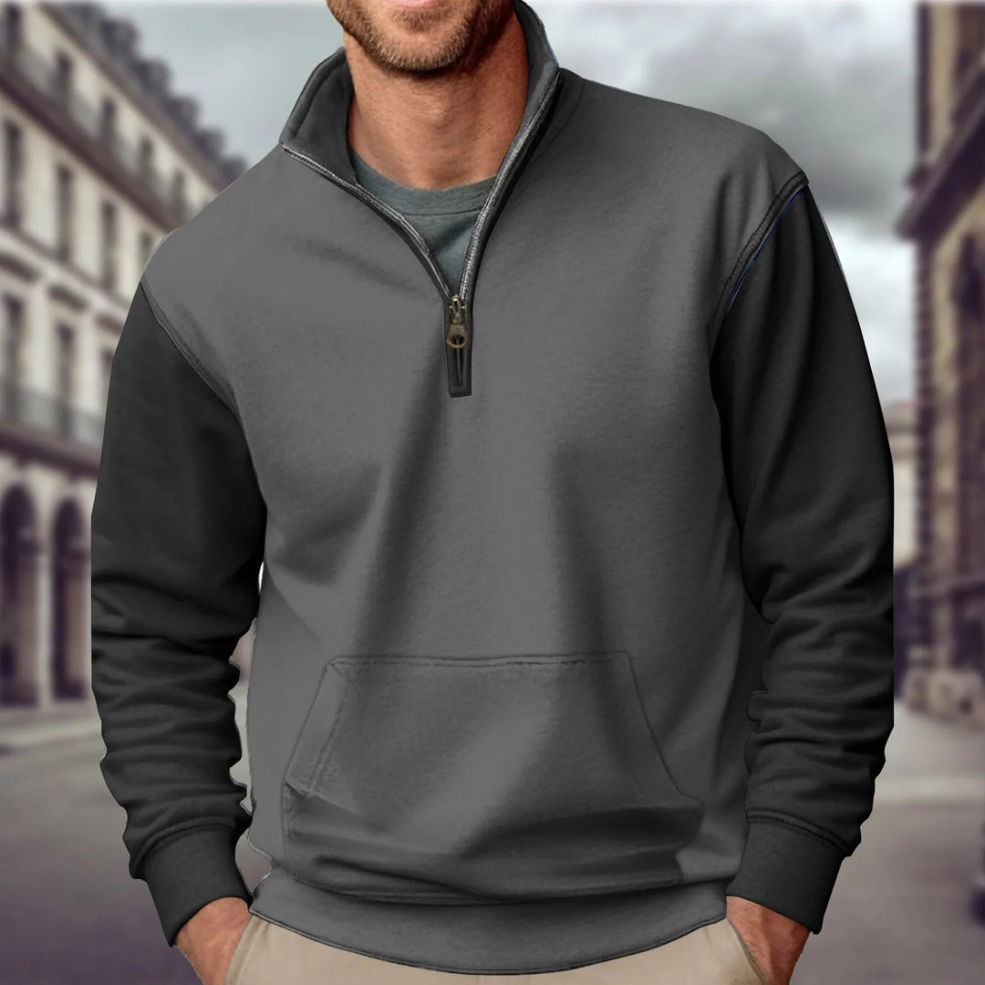 Tammo - Pullover Con Mezza Cerniera Senza Cappuccio