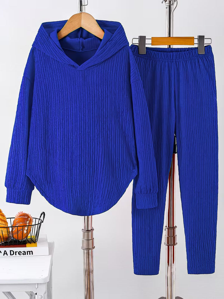 Berenika - Top Casuale Con Cappuccio e Leggings
