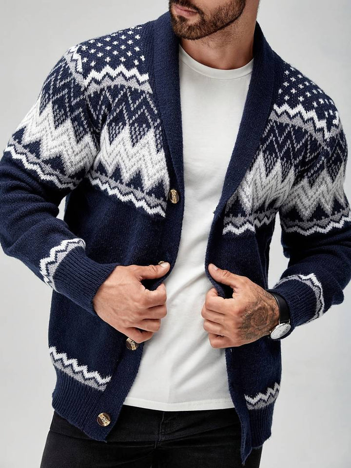 Elroy - Maglione Casual Con Motivo Geometrico