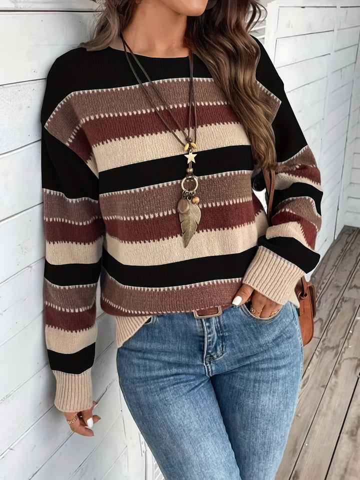Fadina - Maglione in Maglia a Maniche Lunghe