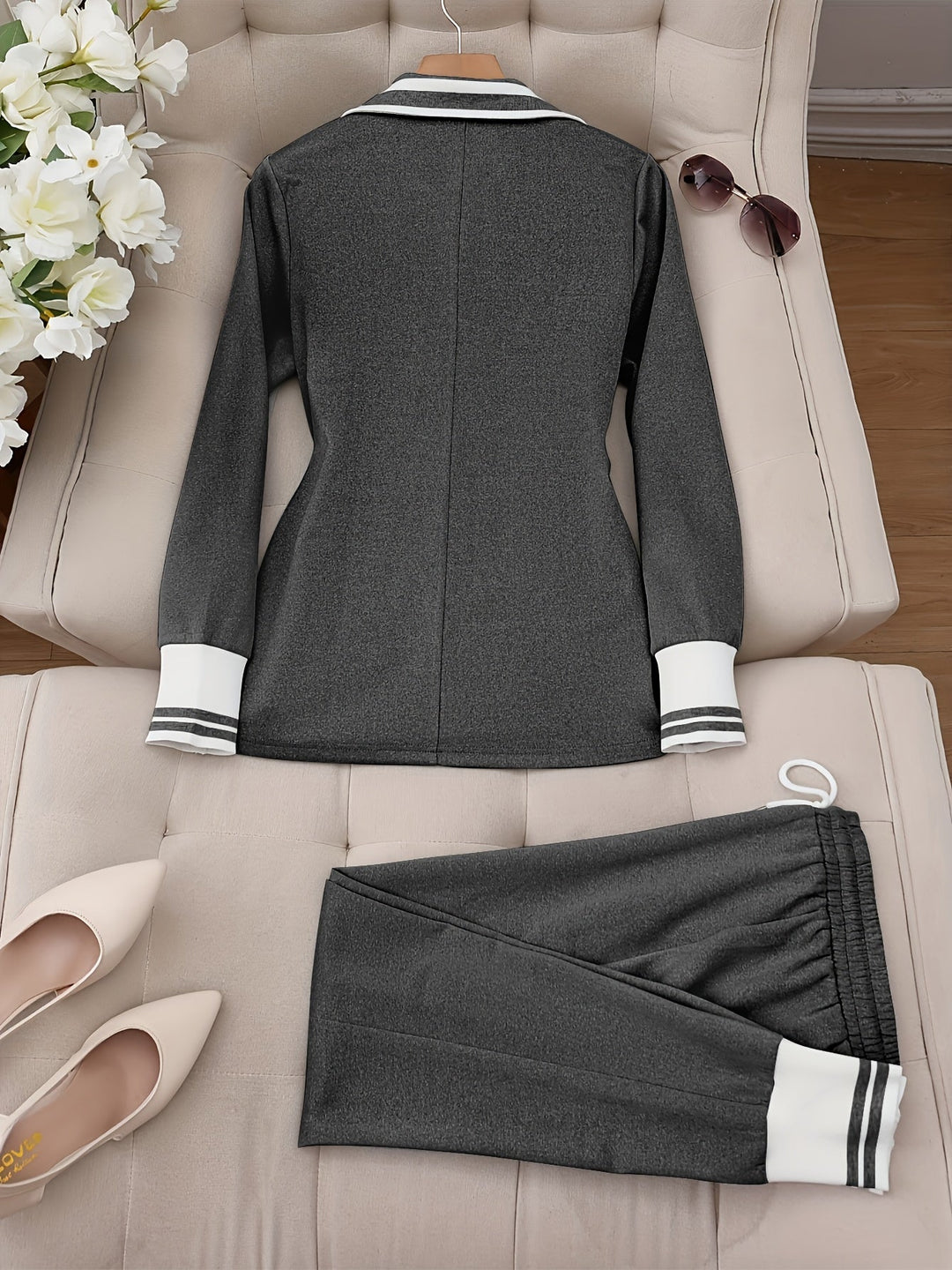 Ingelore - Settato a Due Pezzi Alla Moda a Righe
