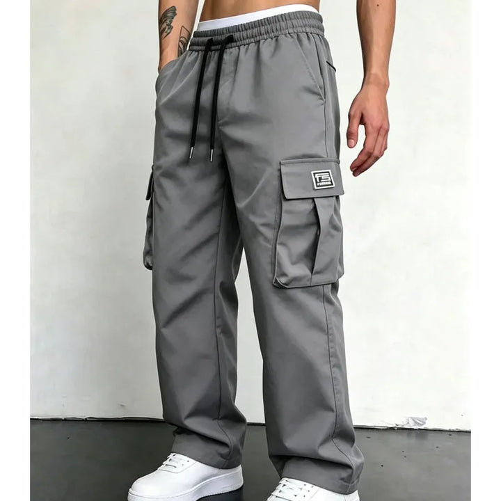 Nesham - Pantaloni Cargo Con Coulisse in Vita e Tasche