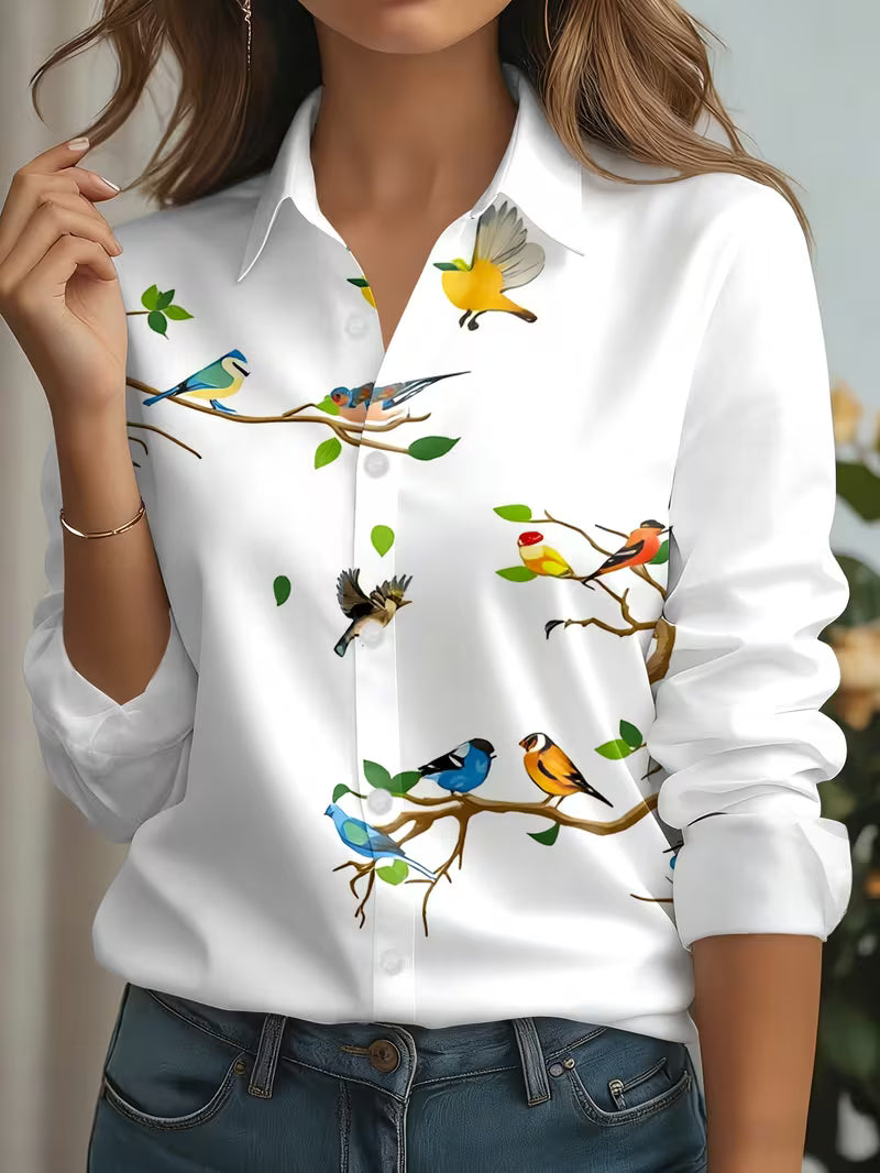 Joena - Camicia Stampata a Maniche Lunghe