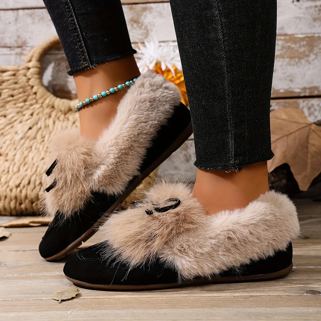 Kesmina - Comode Scarpe Antiscivolo in Pelliccia Sintetica