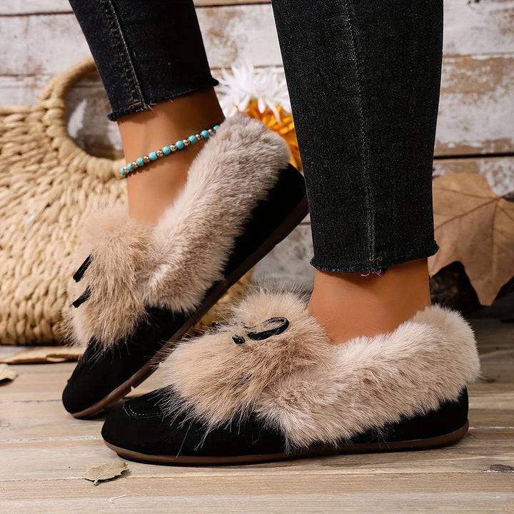 Kesmina - Comode Scarpe Antiscivolo in Pelliccia Sintetica