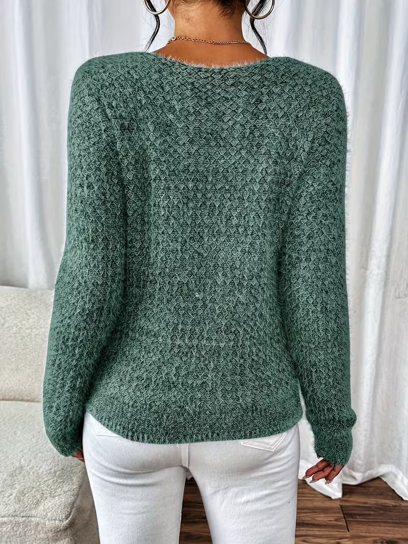 Aderah - Maglione Ampio Con Scollo a V