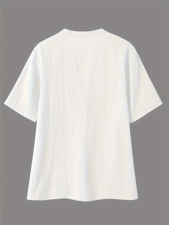 Sharron - Elegante Camicetta Con Scollo a V e Abbottonatura