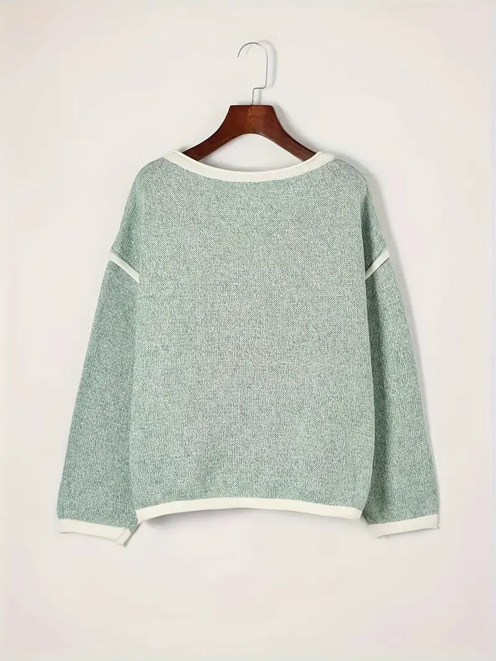 Giselda - Maglione Lavorato a Maglia Con Scollo Rotondo