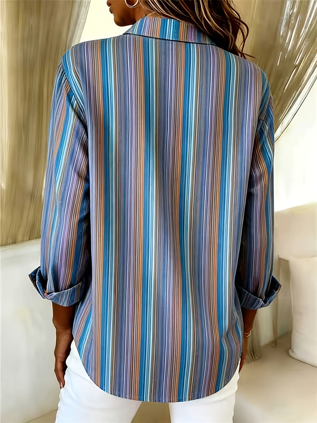 Chamique - Camicia a Maniche Lunghe Con Bottoni