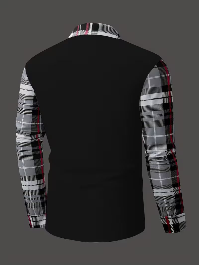 Yiannis - Camicia a Maniche Lunghe con Toppa sul Petto