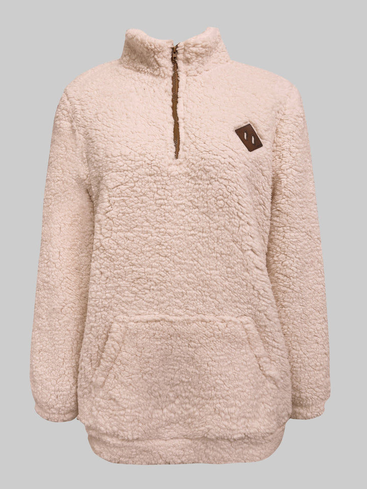 Willemien - Felpa Con Zip In Pile a Maniche Lunghe