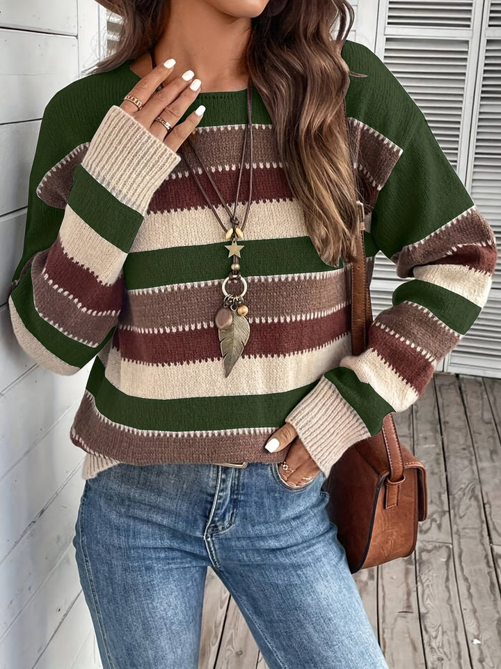 Fadina - Maglione in Maglia a Maniche Lunghe