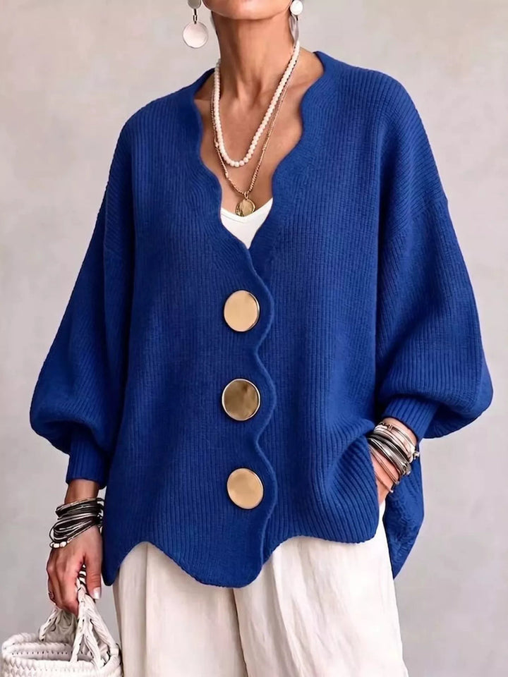 Gilian - Cardigan Abbottonato Con Bordo Smerlato