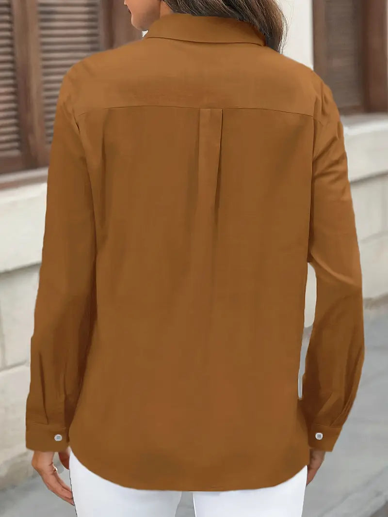 Athena - Camicia In Cotone Con Tasche Frontali