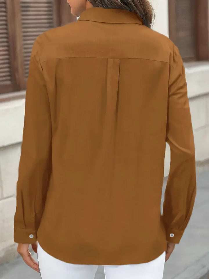 Athena - Camicia In Cotone Con Tasche Frontali