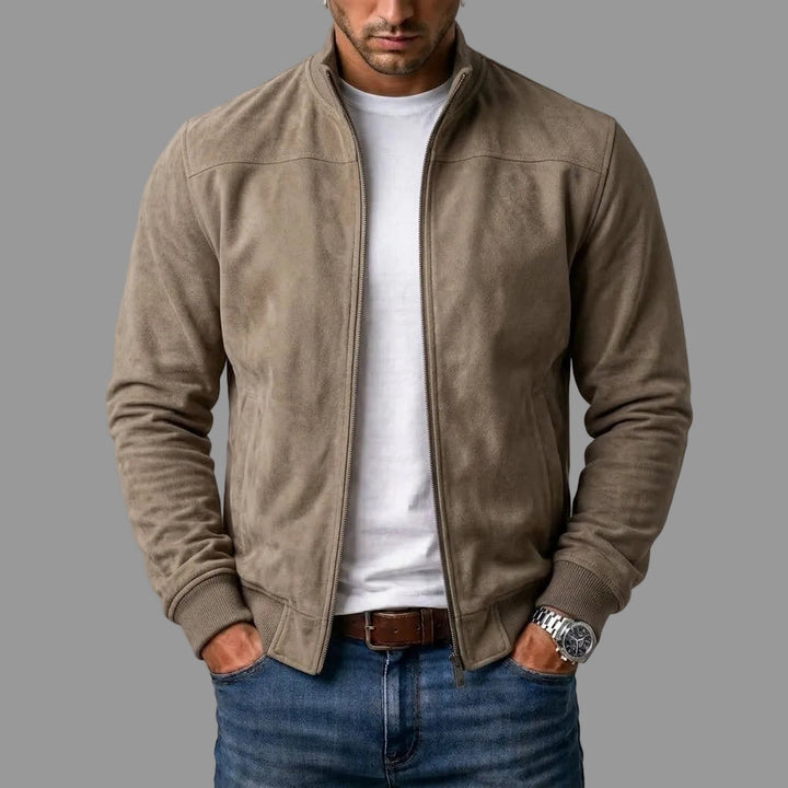 Brayden - Giacca Bomber in Pelle Scamosciata