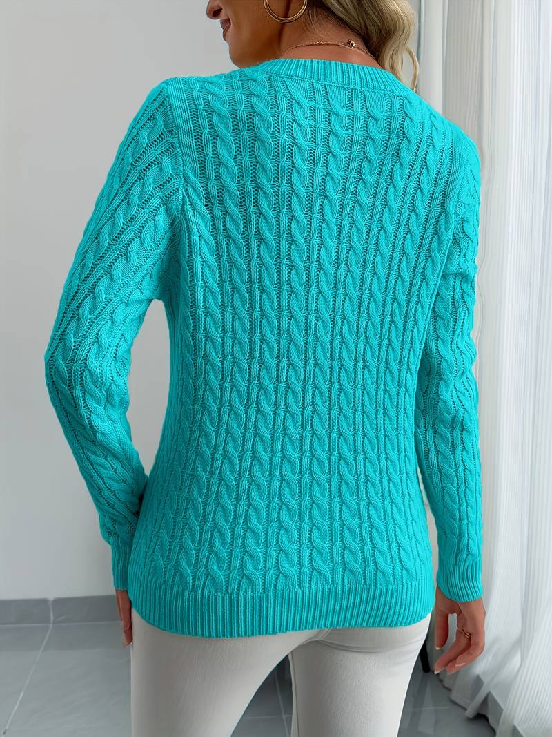 Sivanit - Maglione a Maniche Lunghe a Costine