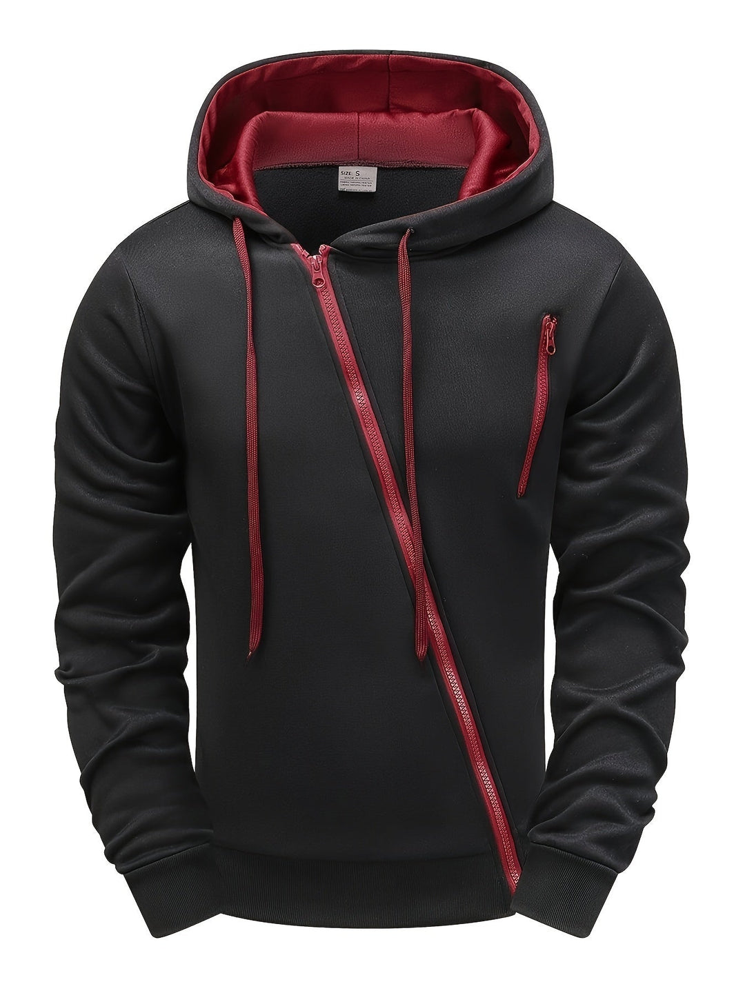 Hendro - Felpa Con Cappuccio e Zip a Maniche Lunghe Casual