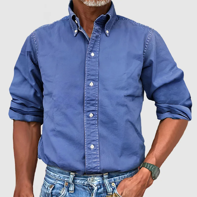 Ewan - Camicia Informale a Maniche Lunghe Con Bottoni