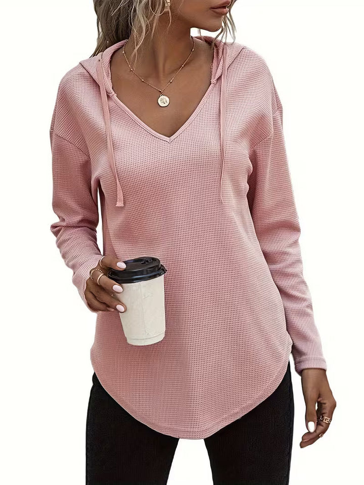 Heydi - Felpa Con Cappuccio Maniche Lunghe e Orlo Arrotondato