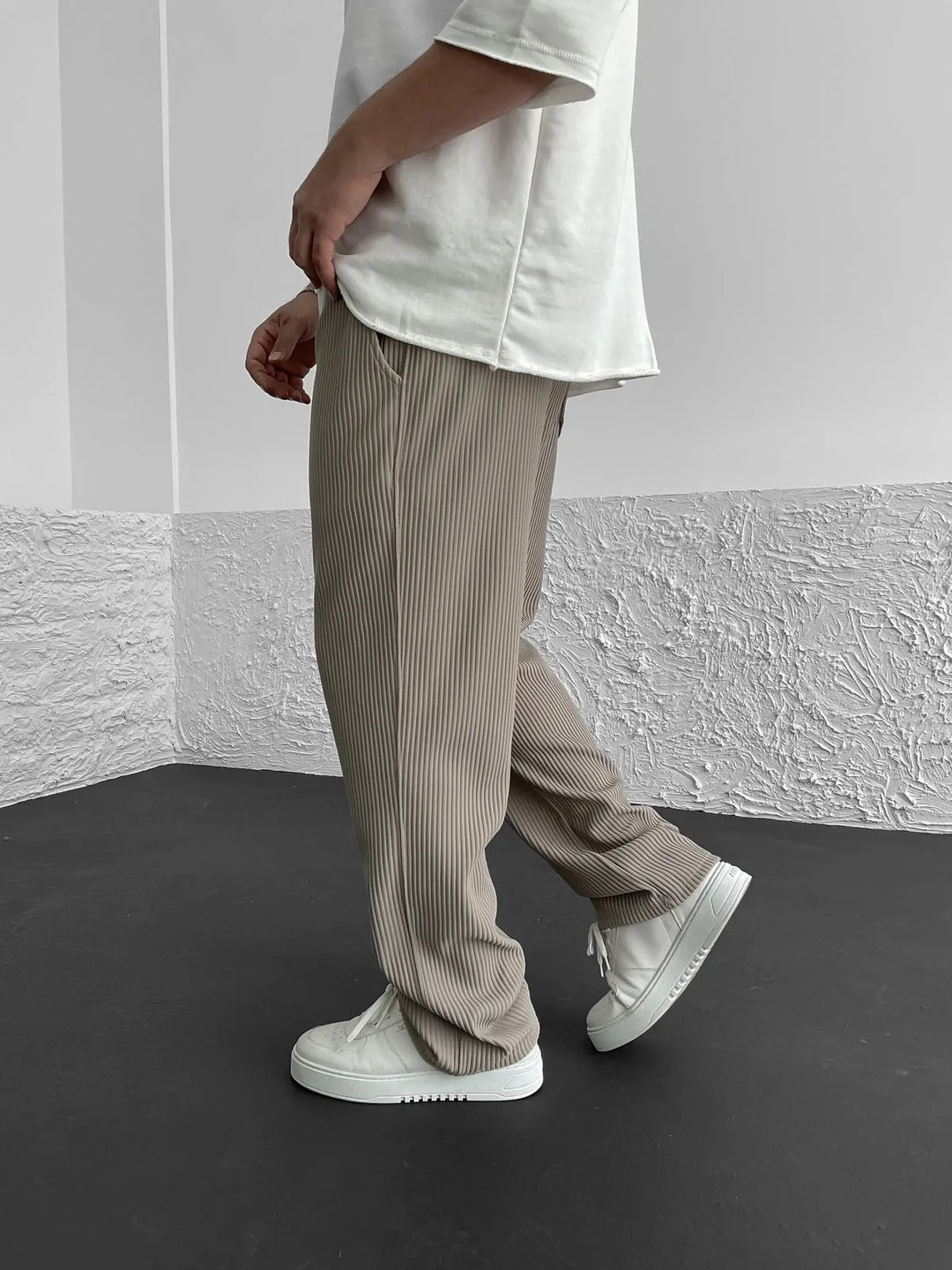Wigand – Pantaloni In Spandex a Coste Comfort