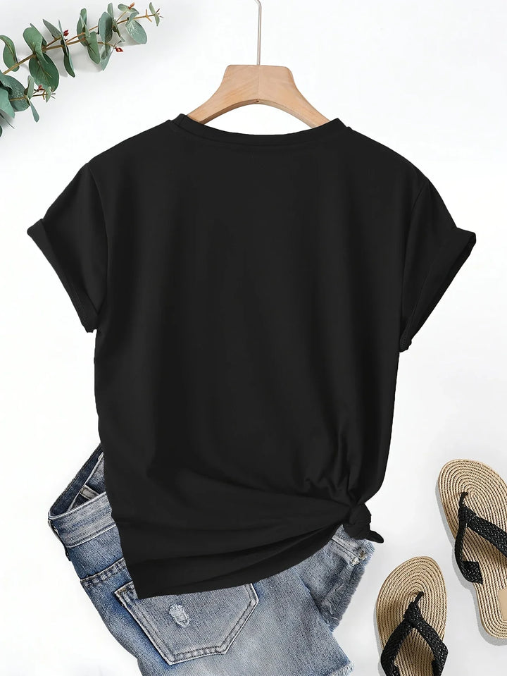 Larson - Casual Manica Corta Maglietta Con Stampa Cuore