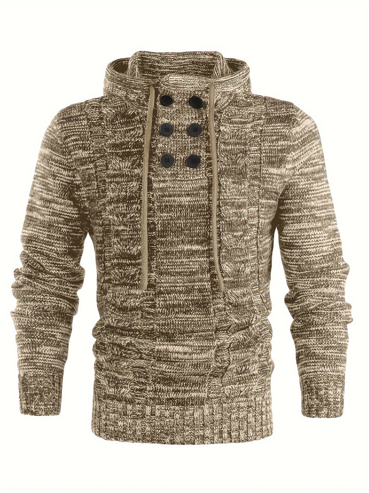 Damiaan - Felpa Con Cappuccio Casual a Maniche Lunghe In Maglia