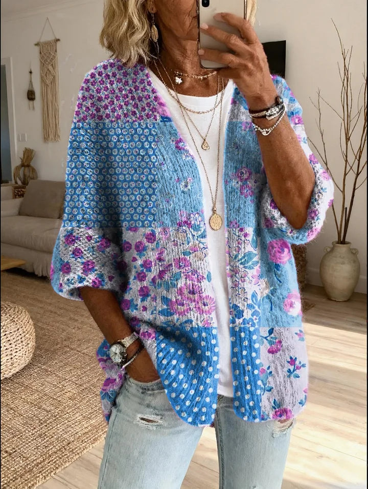 Stevena - Maglione Con Elegante Motivo Floreale