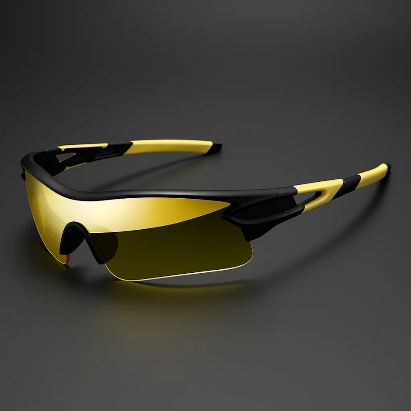VeloShade - Occhiali da Sole Sportivi da Ciclismo Avvolgenti con Lenti a Specchio