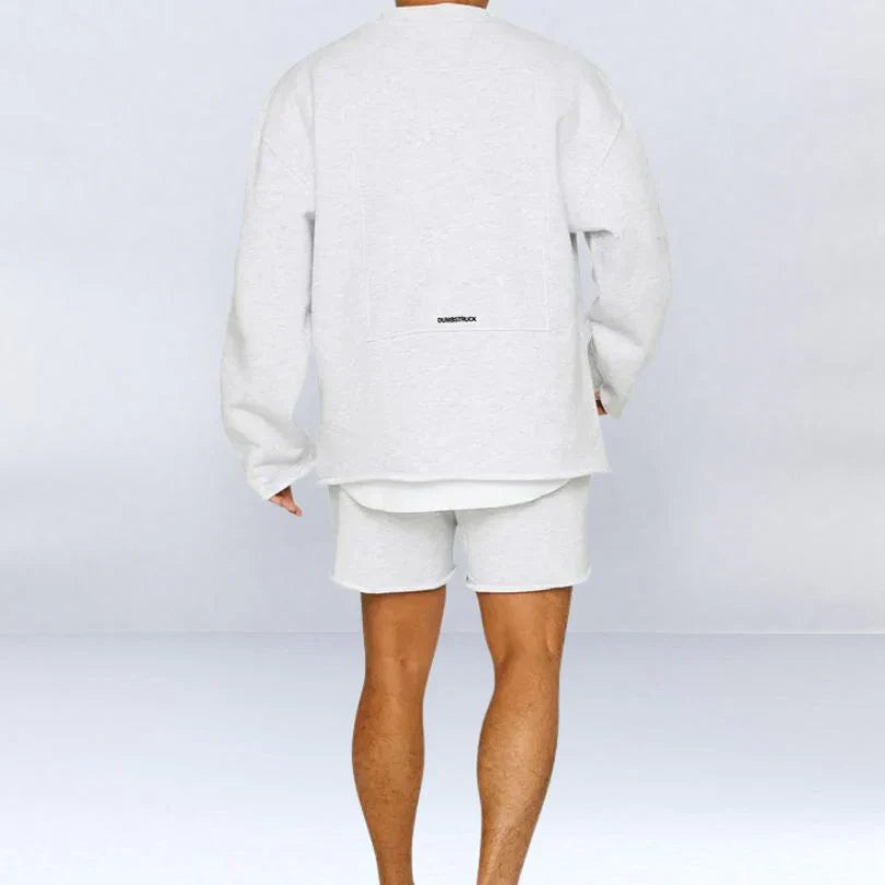 Leszek - Elegante Maglione A Maniche Lunghe Con Pantaloncini