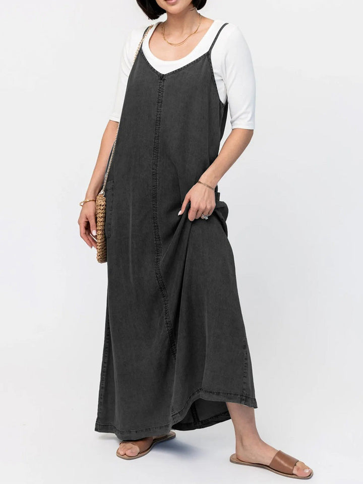 Éricaa - Maxi Abito In Denim Dal Taglio Largo