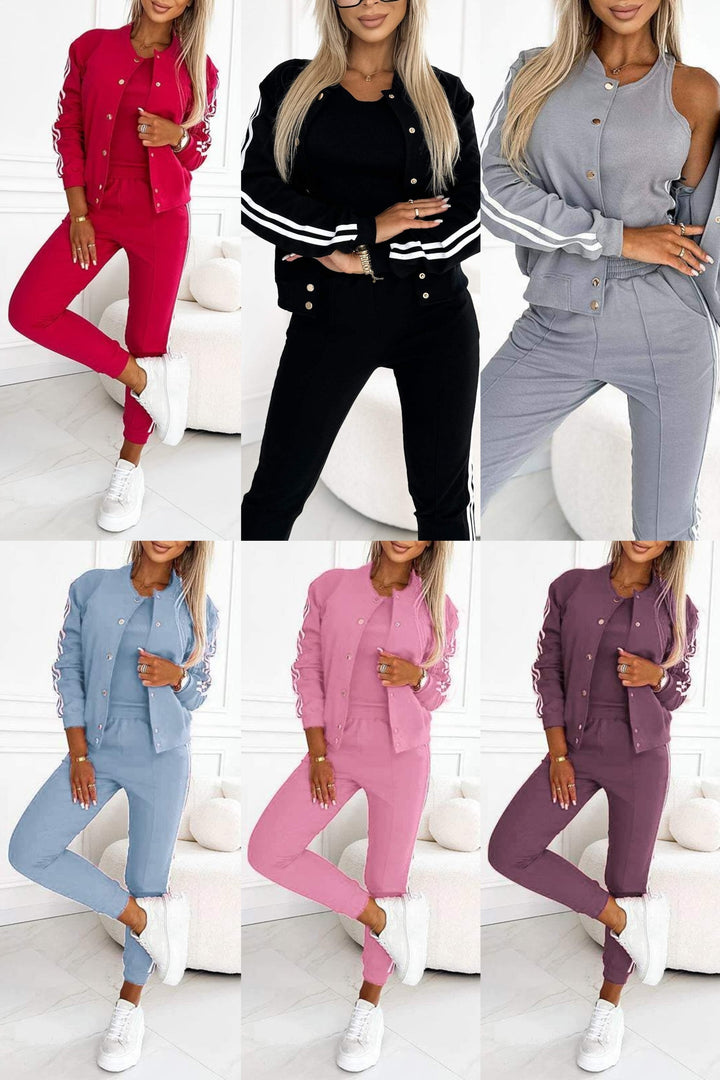 Kendra - Collo Rotondo Giacca e Pantalone Set di 3 Pezzi