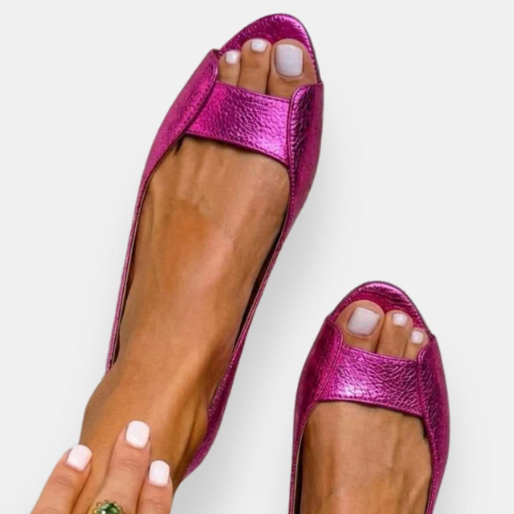 Fryda - Sandali Piatti Metallizzati