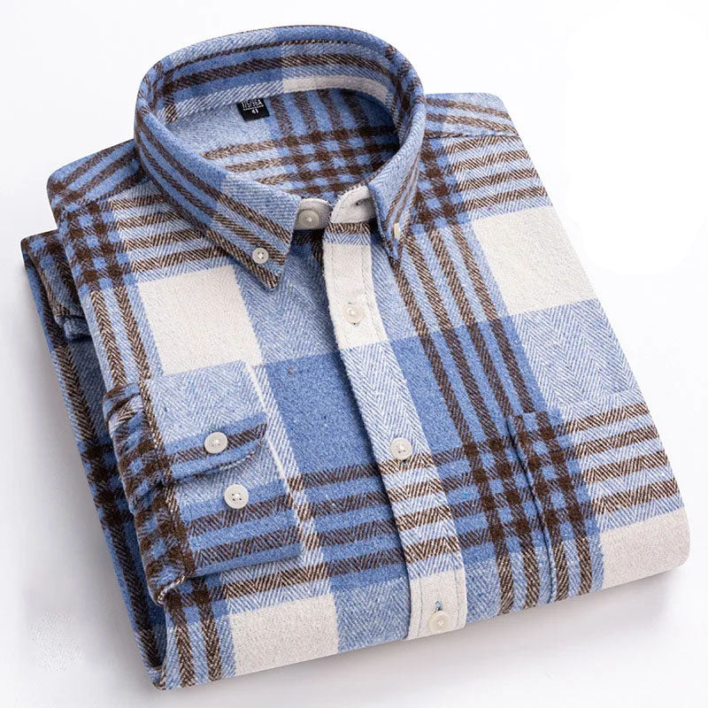 Hansamu - Elegante Camicia a Maniche Lunghe Con Bottoni