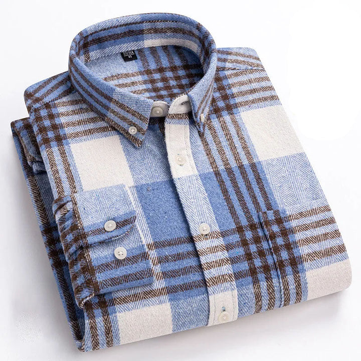 Hansamu - Elegante Camicia a Maniche Lunghe Con Bottoni
