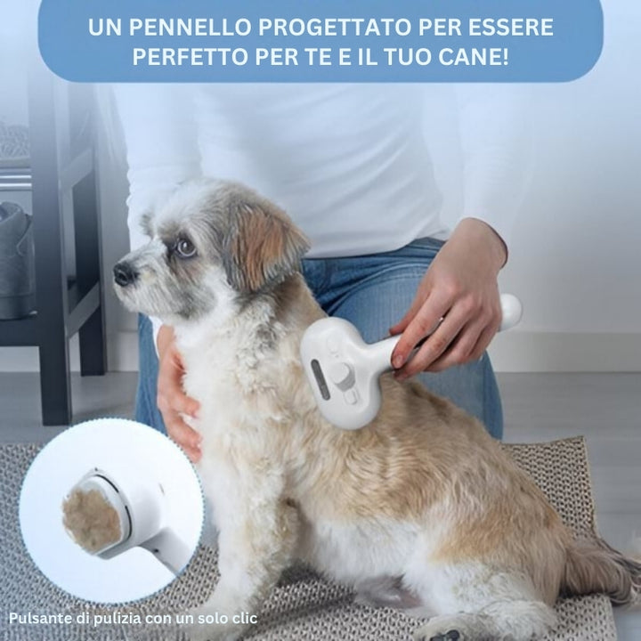 FurEase - Spazzola a Vapore Ricaricabile Per La Toelettatura Degli Animali Domestici