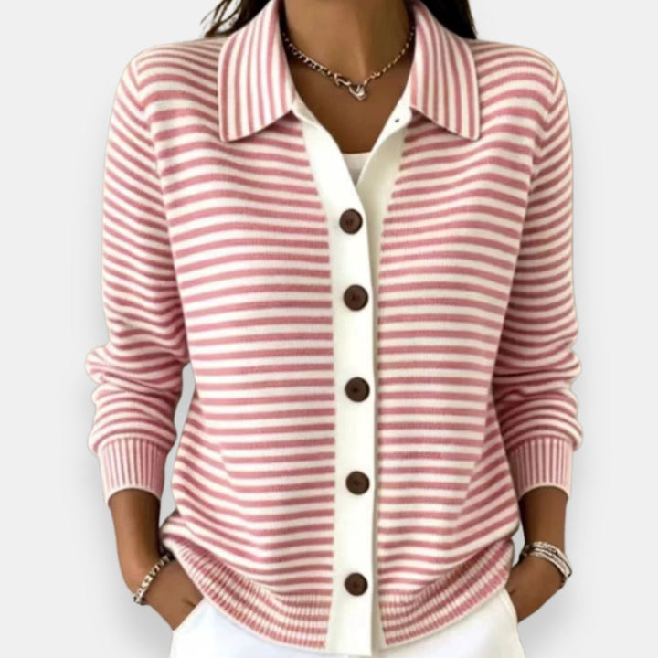 Kerana - Cardigan a Righe Con Bottoni
