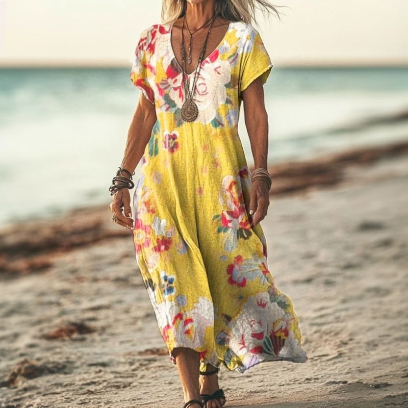 Neldae - Abito Con Stampa Floreale Vintage