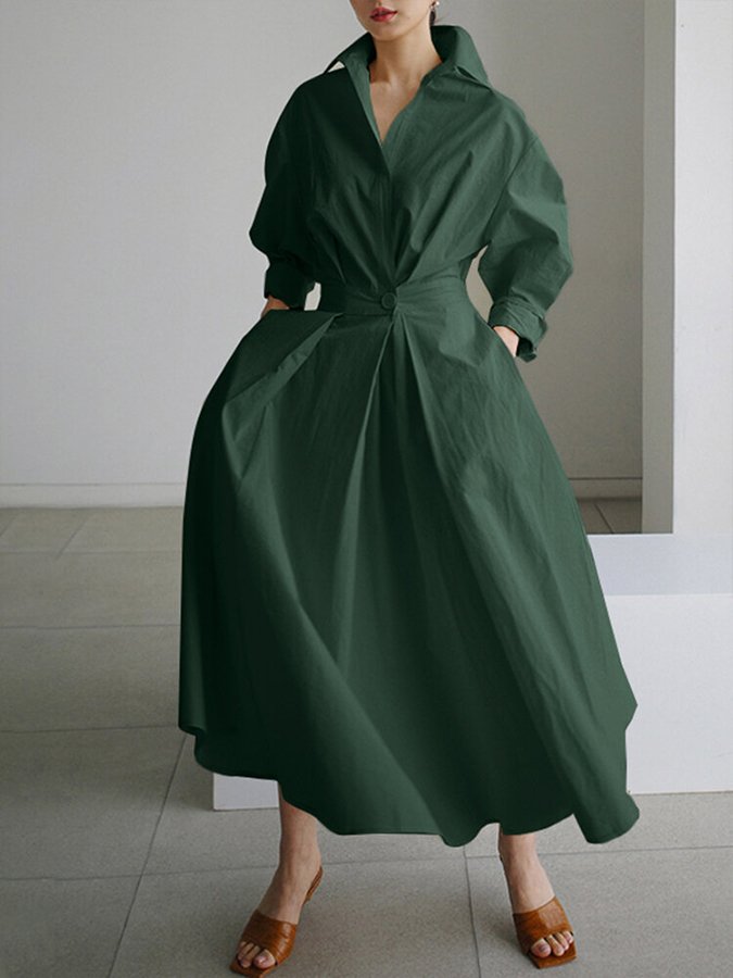 Priyanka - Elegante Abito Lungo Con Maniche Lunghe