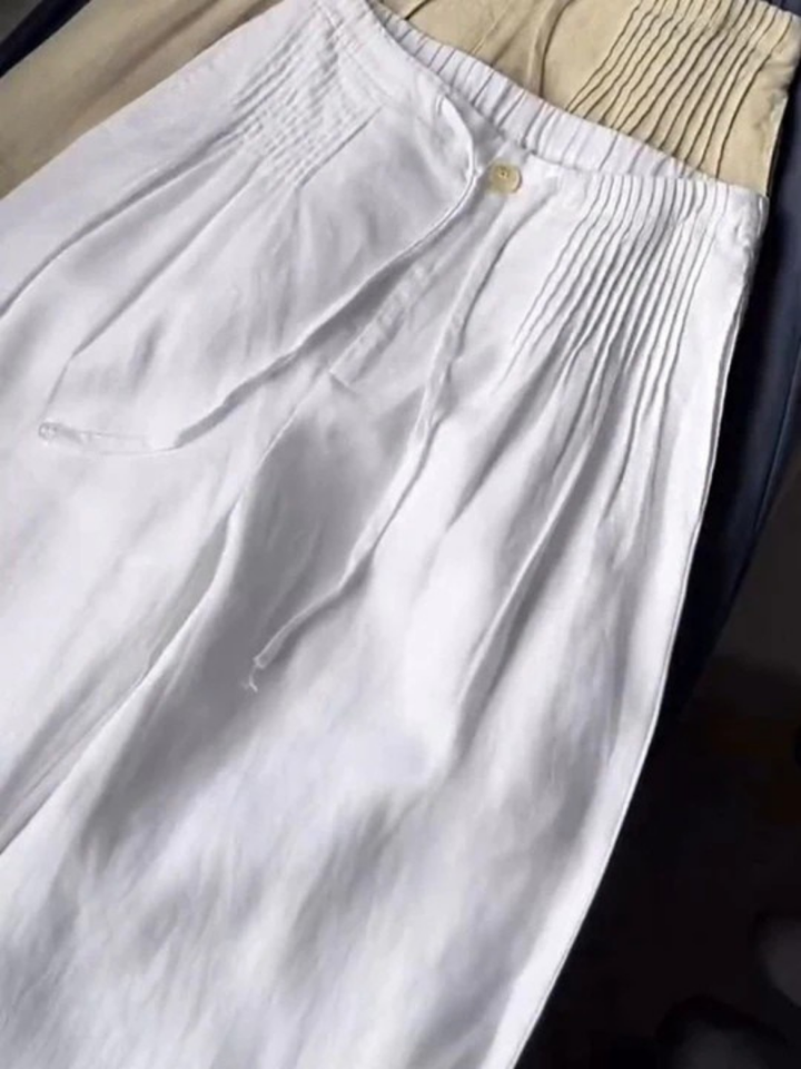 Kuupik - Pantaloni Larghi In Lino