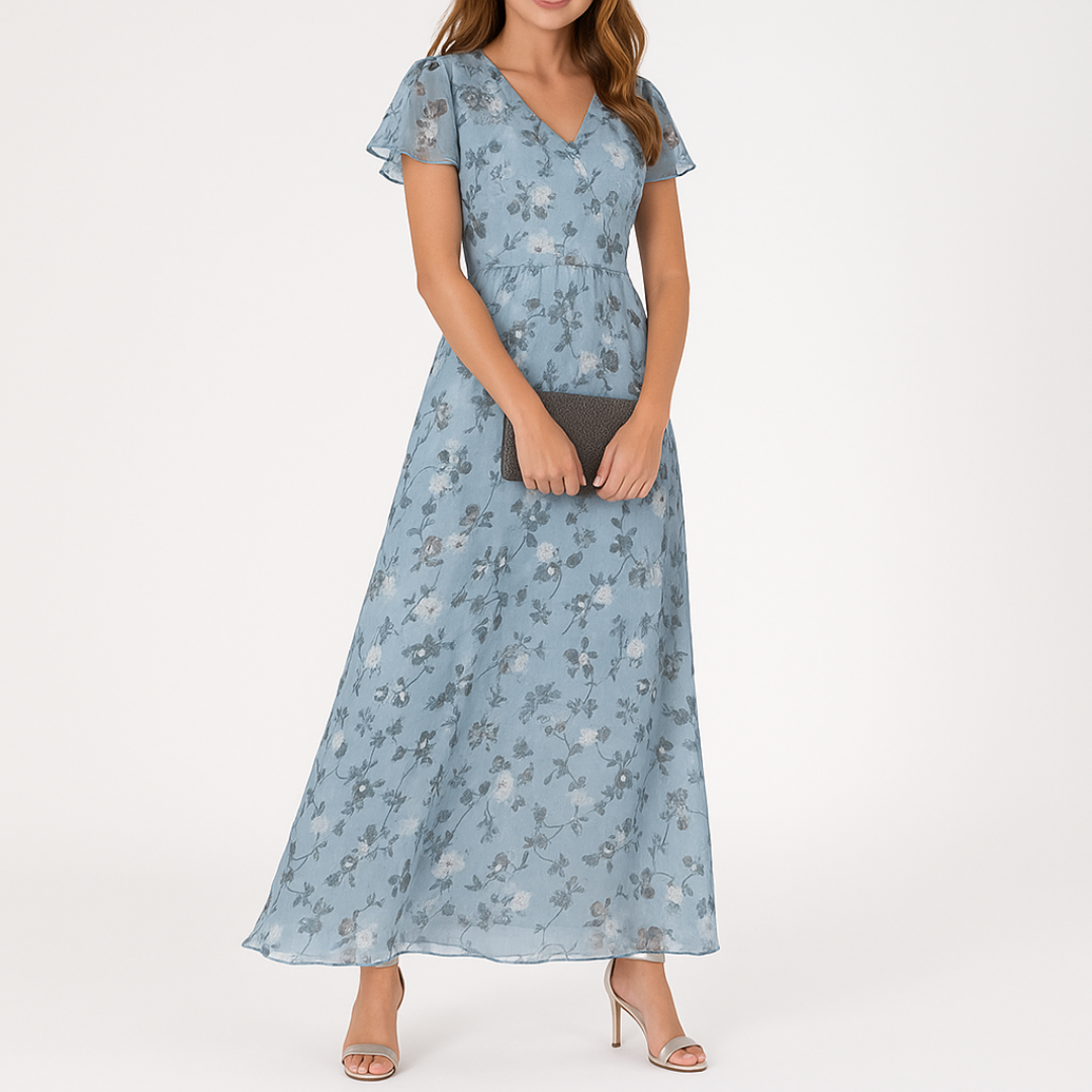 Danielle - Elegante Abito Con Scollo A V Che Copre Il Ventre