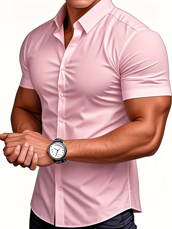 Ezra - Elegante Camicia Vestibilità Aderente Con Bottoni