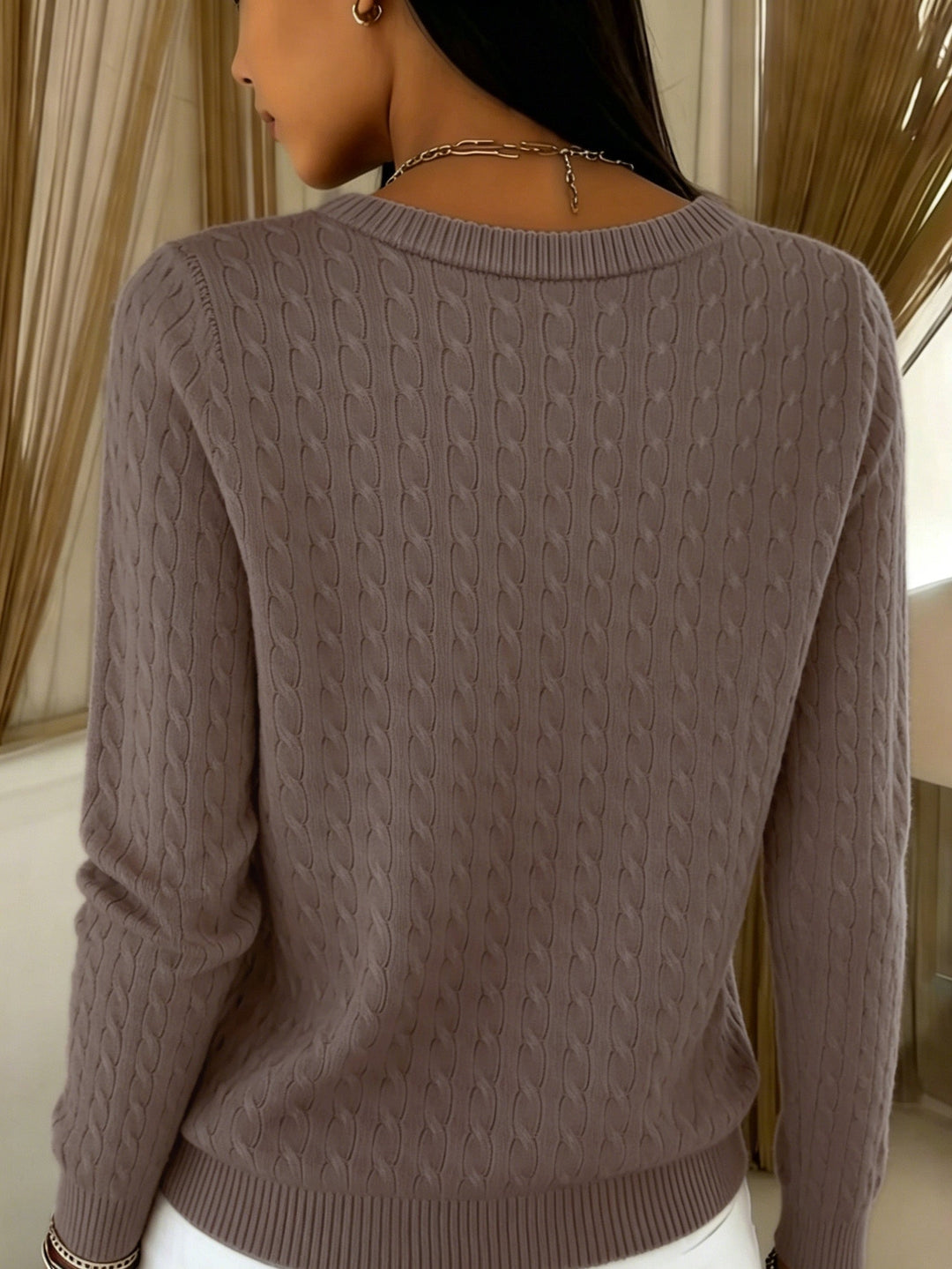 Kitija - Cardigan a Maglia Intrecciata Con Bottoni