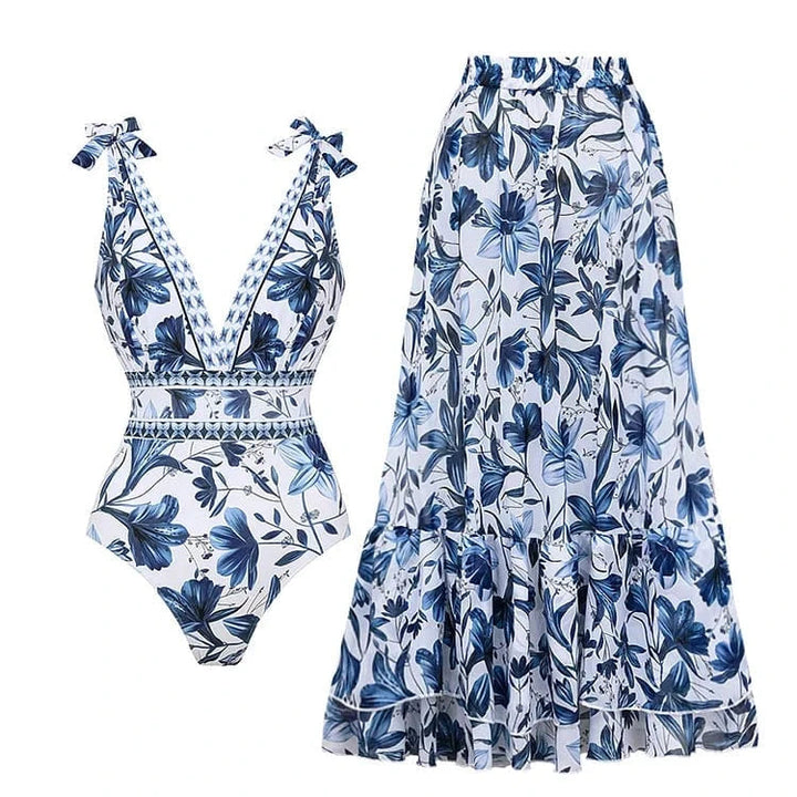 Kelda - Costume Da Bagno Elegante Ad Asciugatura Rapida Con Gonna