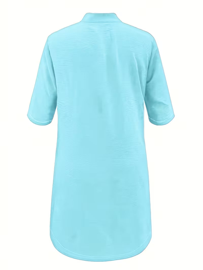 Keiniza - Abito Camicia a Maniche Corte
