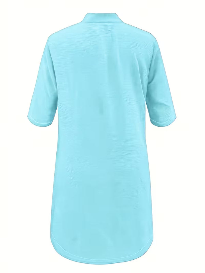 Keiniza - Abito Camicia a Maniche Corte