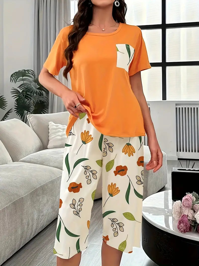 Kinsley - Confortevole Set Abbigliamento Da salotto Con Stampa Floreale