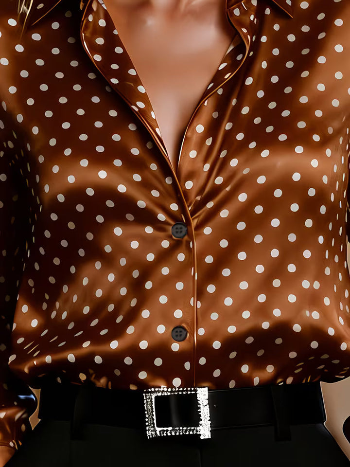 Amalien - Elegante Camicetta a Pois Versatile